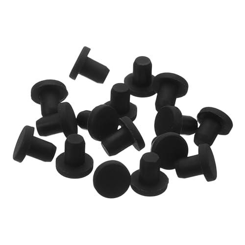 QUARKZMAN 16 Pezzi Tappo in Gomma Nera per Fori da 4mm