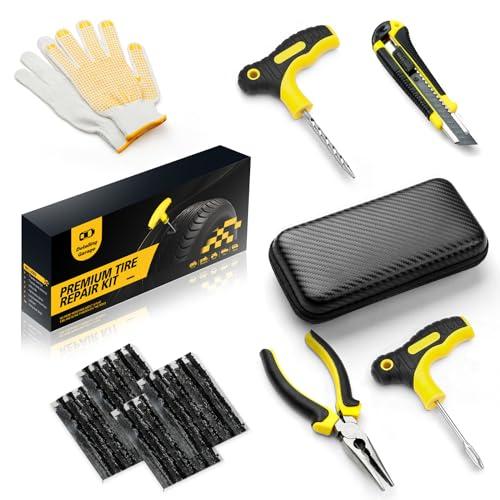 Kit Riparazione Pneumatici 27 Pezzi con Valigetta Portatile