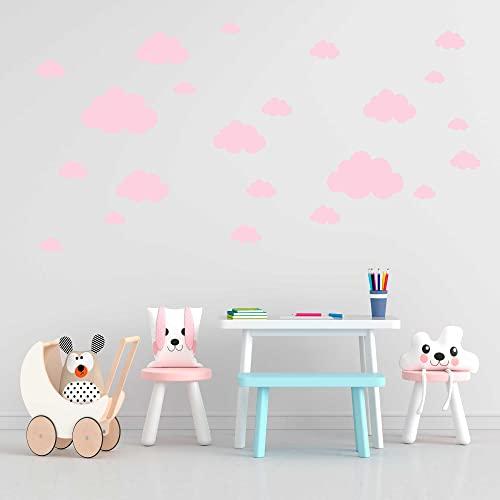 Adesivi Murali Cameretta Nuvole Pastello - 36 Pezzi