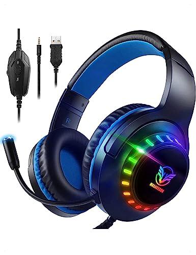 Pacrate Cuffie Gaming RGB per PS4/PS5/Xbox One/Nintendo Switch/PC