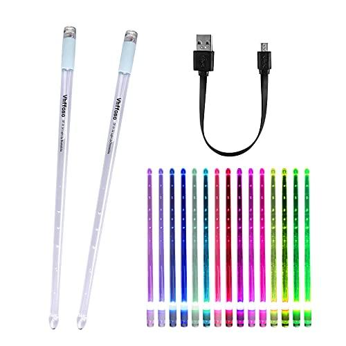 Vhffoso - Bacchette per batteria cambiacolore a luce LED