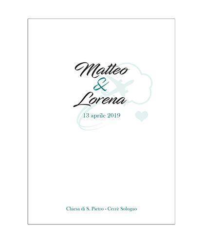 Libretti cerimonia matrimonio nozze personalizzati tema viaggio 10 pz