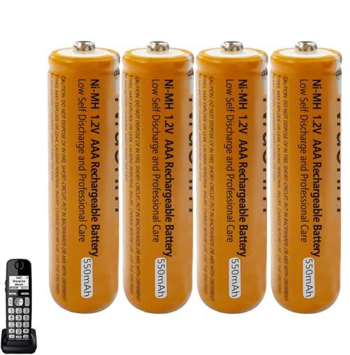 Batterie Ricaricabili AAA 550mAh per Telefoni Cordless Panasonic Gigaset (Confezione da 4)