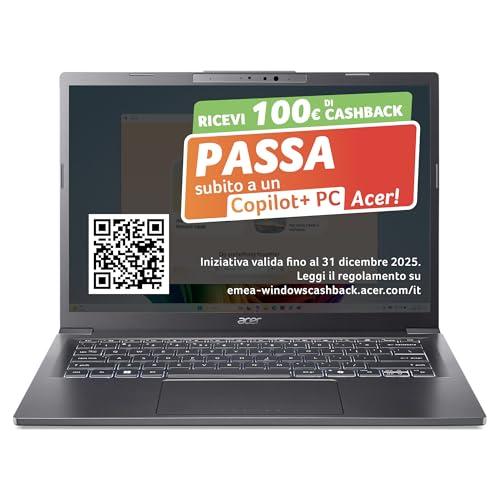 Acer Aspire 14 AI Laptop - Notebook Copilot+ PC con Intel Core Ultra 5 e Display OLED