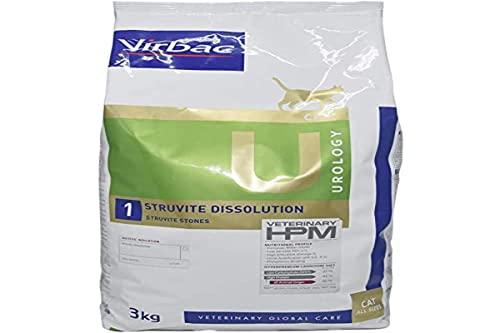 Virbac Veterinary HPM Vet Urology SD - Alimento completo per gatti adulti con problemi urinari, 3 kg