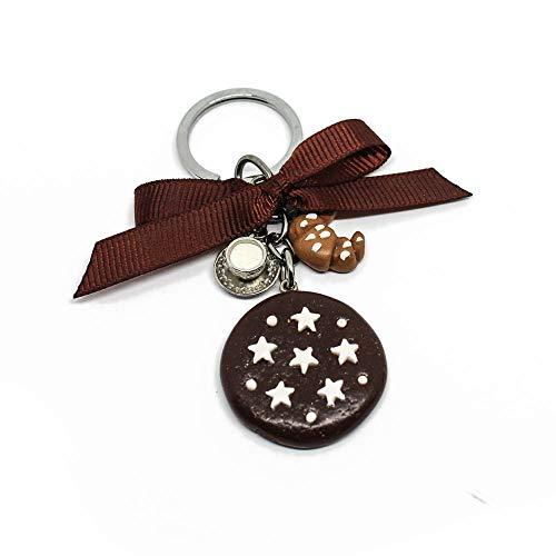 Portachiavi Artigianale Pan di Stelle, Brioches e Tazzina