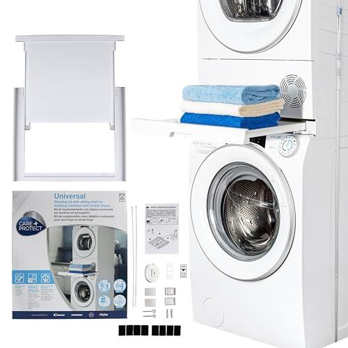 Care + Protect Kit di incolonnamento Universale per asciugatrice, Bianco
