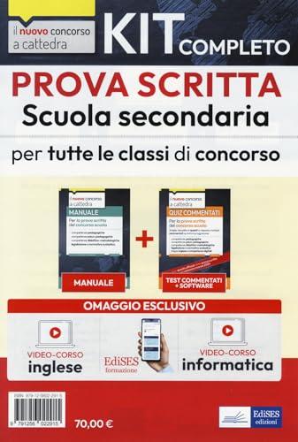 Concorso Scuola 2024 - 2025: Kit completo per la prova scritta secondaria. Con corsi di formazione online di Informatica e Inglese