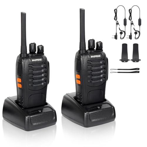 Walkie-Talkie Ricaricabile Lunga Distanza 16Canali VOX CTCSS/DCS Radio FM Ricetrasmettitore Portatile Walkie Talkie Professionali Con Auricolare