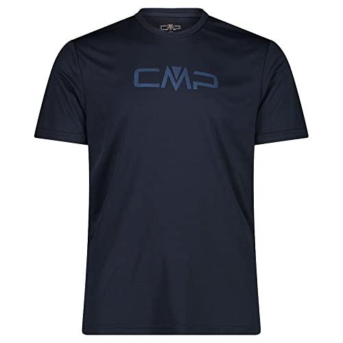CMP T-Shirt Girocollo con Logo - Blu