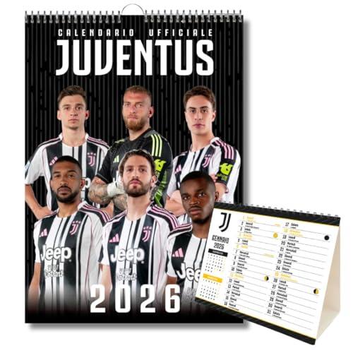 EURO PUBLISHING: Calendario Verticale Juventus 2026 + Calendario da Scrivania 2026 - Prodotto Ufficiale