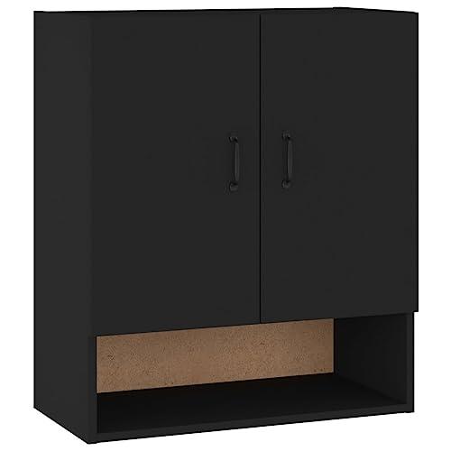 vidaXL Armadietto a Muro Nero 60x31x70 cm in Legno Multistrato
