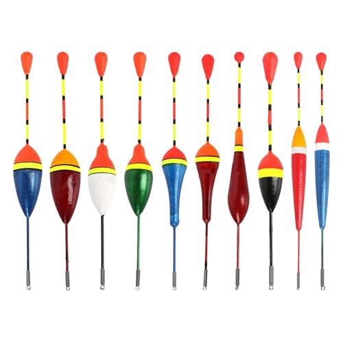Funalix Set di 10 Galleggianti da Pesca per Trote e Pesci Pacifici