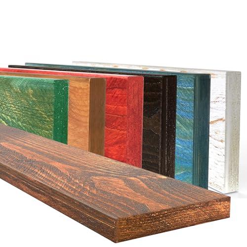 Mensola in Legno Massello Sospesa a Parete - Artigianato Made in Italy