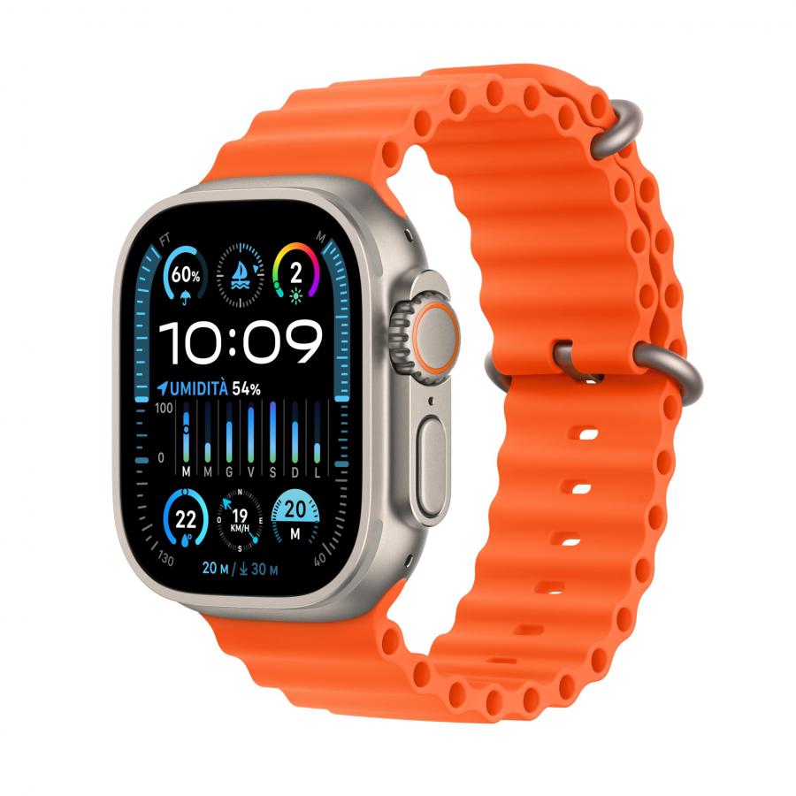 Apple Watch Ultra 2 GPS + Cellular 49mm Smartwatch con cassa in titanio e cinturino Ocean arancione