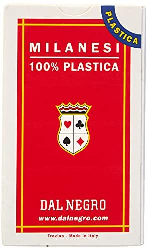 Carte da Gioco Milanesi Dal Negro - Mazzo da 40 Carte in Plastica