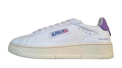 AUTRY Scarpe Sneakers Unisex in Pelle ADLW GN08 Dallas Bianca Lilla