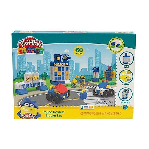 Play-Doh Blocks Stazione di Polizia - Set di Costruzioni e Pasta da Modellare