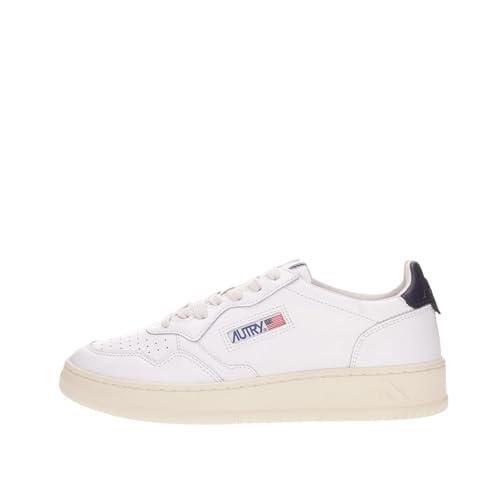Autry Scarpe Sneakers Unisex in Pelle AULM LL12 Bianco Blu Space