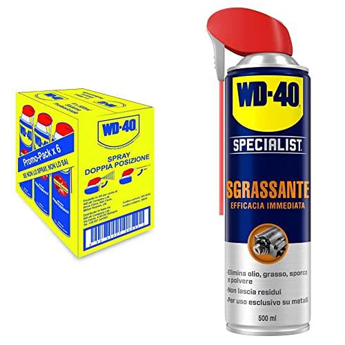 WD-40 Prodotto Multifunzione Lubrificante Spray con Sistema Professionale Doppia Posizione & WD-40 Specialist Sgrassante Spray ad Efficacia Immediata con Sistema Doppia Posizione 500 ml