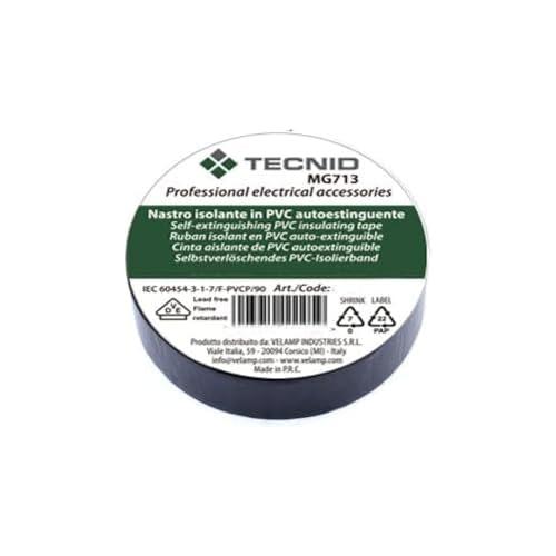 Nastro Isolante in PVC TECNID - 15mm x 10mt - Nero
