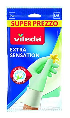 Vileda Extra Sensation - Guanti in Lattice con Cotone per Massima Sensibilità