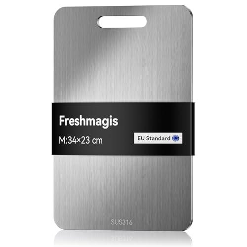 Tagliere in Acciaio Inox e Titanio Antibatterico 33.5x23 cm