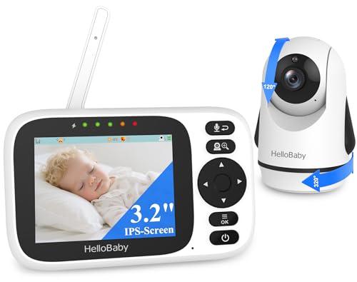 HelloBaby Baby Monitor Senza WiFi con Schermo da 3.2''