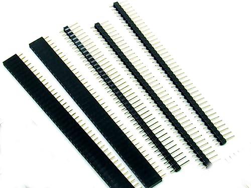 Kit Connettori Femmina e Strip Line 2.54mm 40 Vie Dritto - POPESQ® (2 Pezzi)