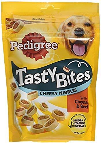 Pedigree Tasty Minis - Confezione da 8 x 140 g, per addestramento per cani, formaggio e manzo