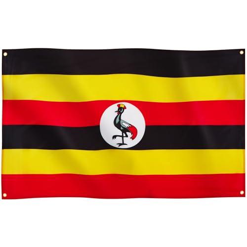Bandiera Uganda Runesol, 91x152cm con 4 Occhielli