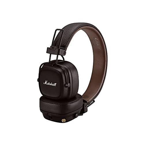 Marshall Major IV Cuffie On-Ear Bluetooth Pieghevole, Auricolari, Wireless, 20 ore riproduzione, Marrone