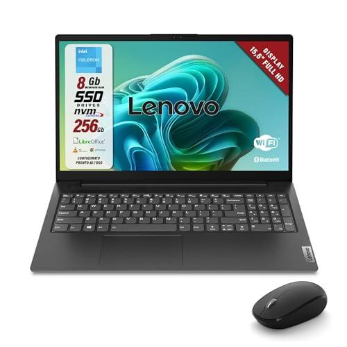 Notebook Lenovo V15 - Processore Intel N4500, 8GB RAM, SSD 256GB, Windows 11