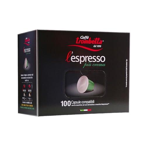 Caffè Trombetta L'Espresso Più Crema - 100 Capsule compatibili Nespresso