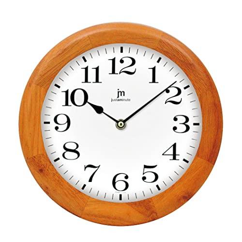 Lowell Orologio da Parete Tondo in Legno Ciliegio 21034C
