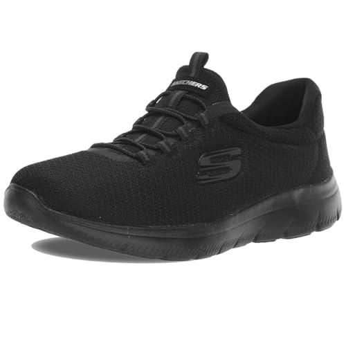 Skechers Summits Top Player, Scarpe da Ginnastica Donna, Black Mesh Trim