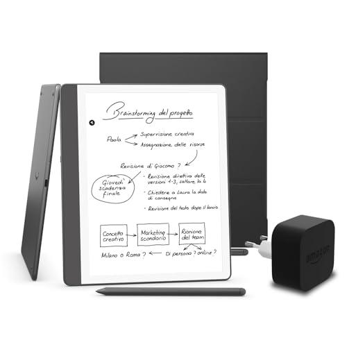 Kindle Scribe (2024) 16 GB + Cover Amazon Plant + Alimentatore Amazon Powerfast 9W