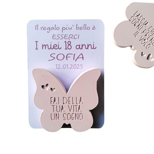 Bomboniere Farfalle Calamita Rosa e Glicine - Kit da 10 Pezzi