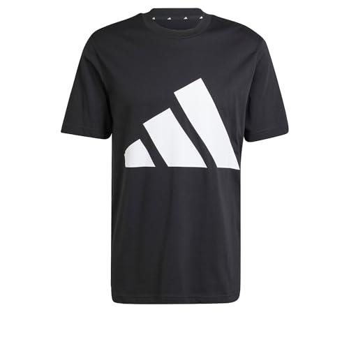 Adidas Essentials Big Logo Single Jersey Tee - Maglietta Uomo Nera con Logo Bianco