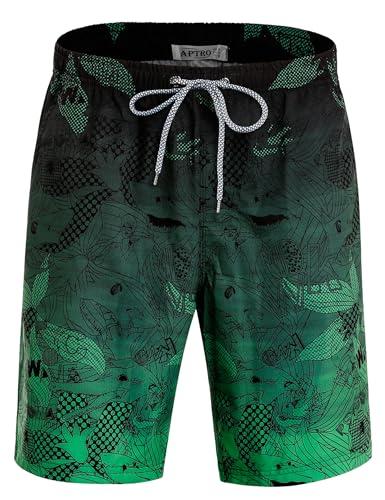 APTRO Costume da Bagno Uomo Hawaiano Verde