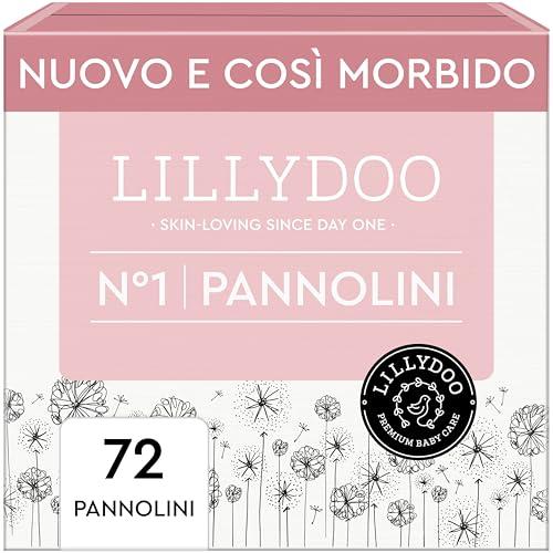 Pannolini LILLYDOO Taglia 1 (2-5 kg) - Pacco Scorta 72 Unità