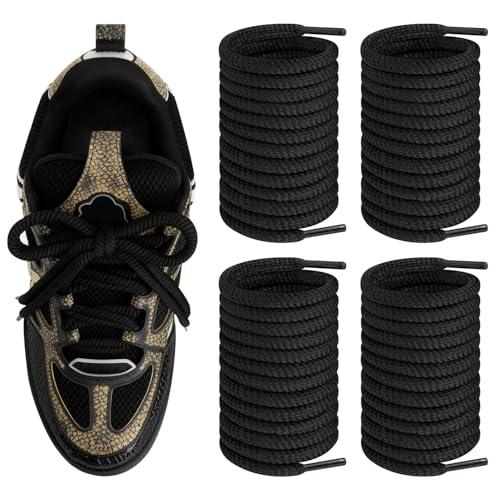 Endoto 4PCS Lacci di Ricambio per Louis Vuitton Skate Scarpe - Neri