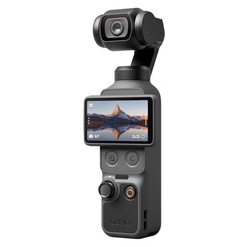 DJI Osmo Pocket 4 Combo Essential, videocamera stabilizzata tascabile per vlog, CMOS da 1″ e 4K/240fps, stabilizzazione a tre assi, 14 stop di gamma dinamica, 107 GB di memoria integrata
