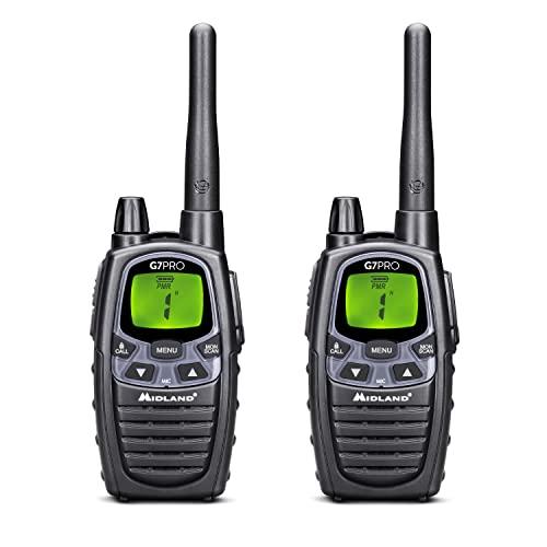 Midland G7 PRO COPPIA NEW VERSION Radio Ricetrasmittente Walkie Talkie 16 Canali PMR446 