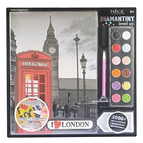 Diamantiny Level Up - Nice Group Creative Art, Diamond Painting Kit crea il mosaico, CITY, London, Multicolor, 96321