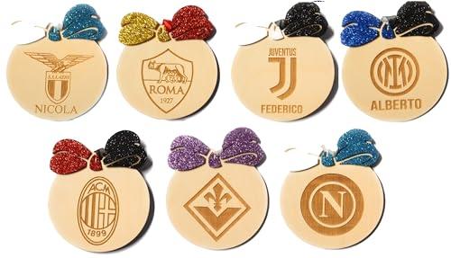 Pallina di Natale personalizzata con stemma squadre di calcio italiane