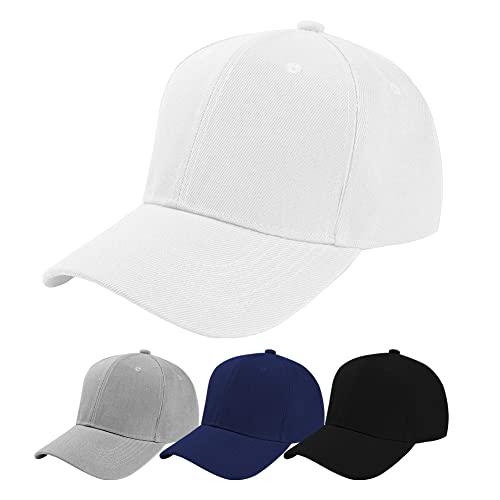 Aomig Cappello da Baseball Unisex Bianco