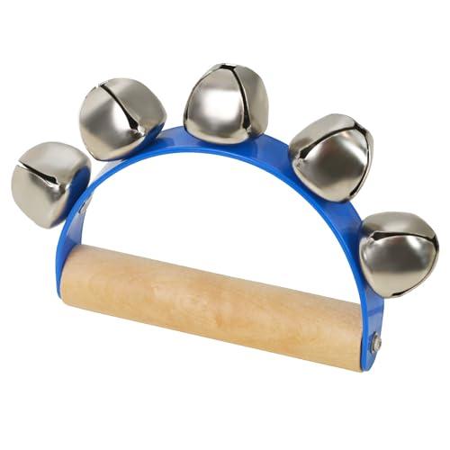 A-Star 5 Bell Jingle Shaking Sleigh Bell Handbell blu