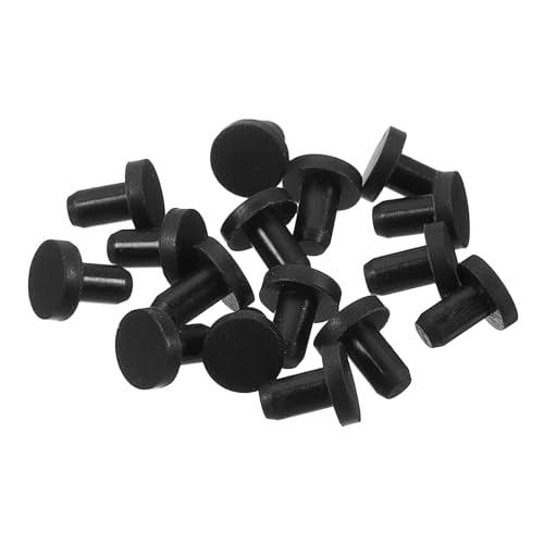 QUARKZMAN 16 Pezzi Tappo in Gomma Nero, 3,3mm Tappo Fori per 3mm/0,12