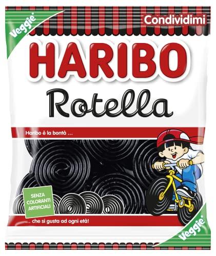 Haribo Rotella, Caramelle Gommose, Gusto Liquirizia, 175g
